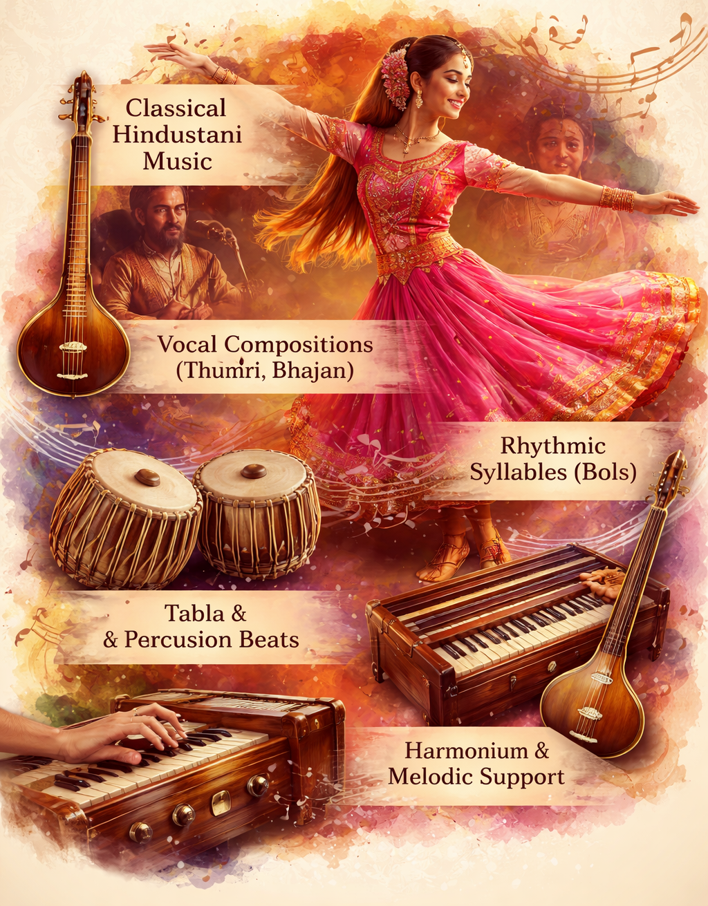 Kathak dance and its musical elements